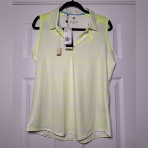 Adidas Women's Sleeveless Gold Shirt - Neon Yellow